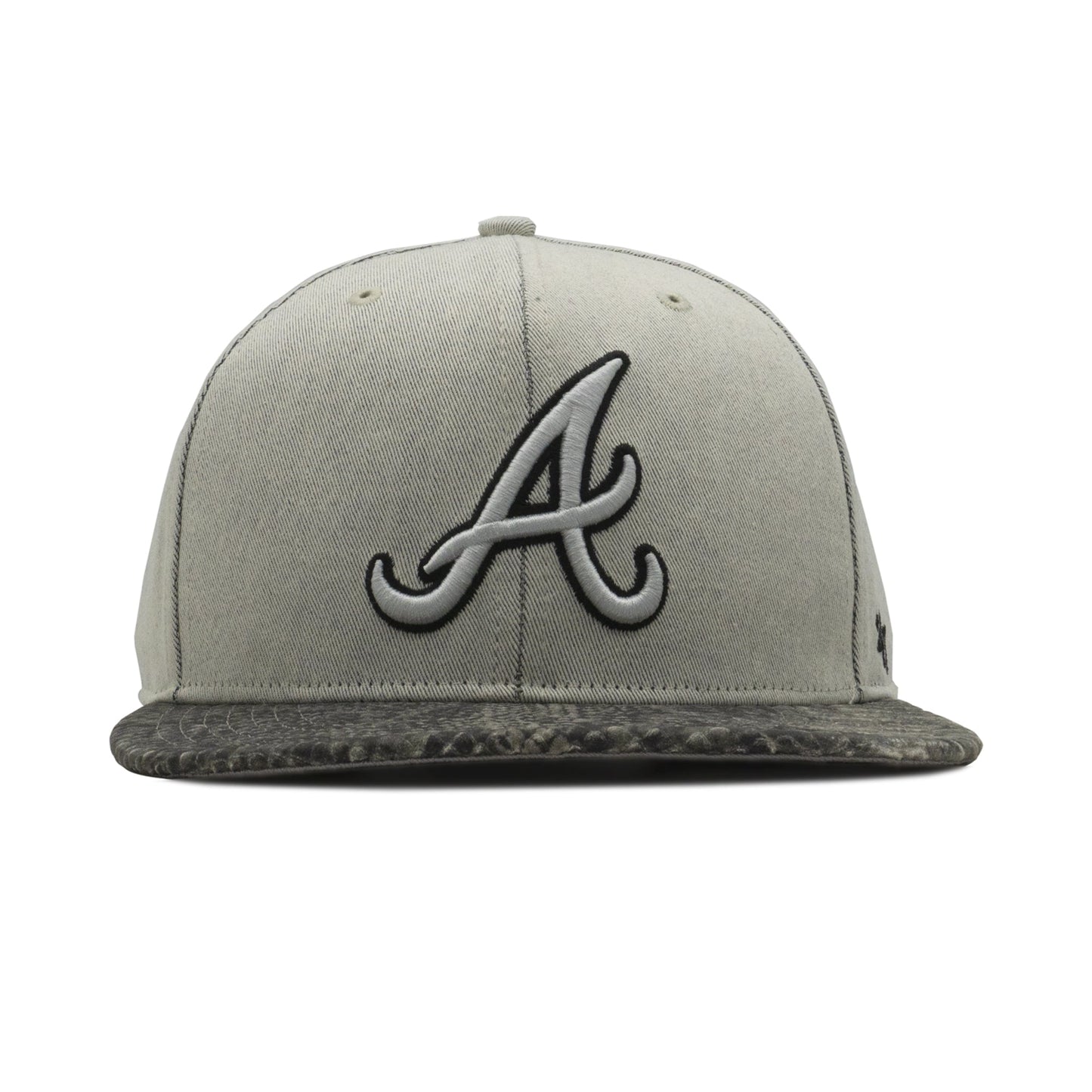 47 Brand Men's Atlanta Braves Snakeskin Strapback Bras