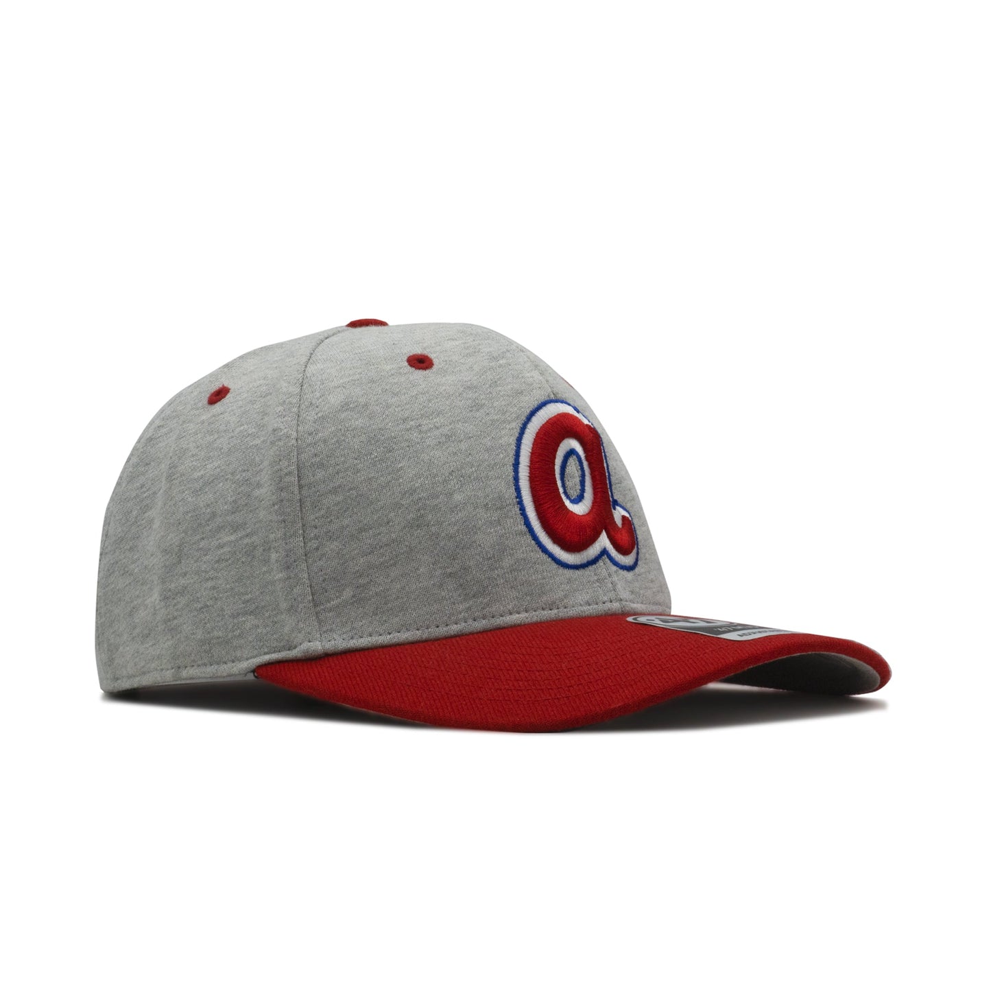Men's 47 Brand Atlanta Braves Mvp Strapback - Grey/Red