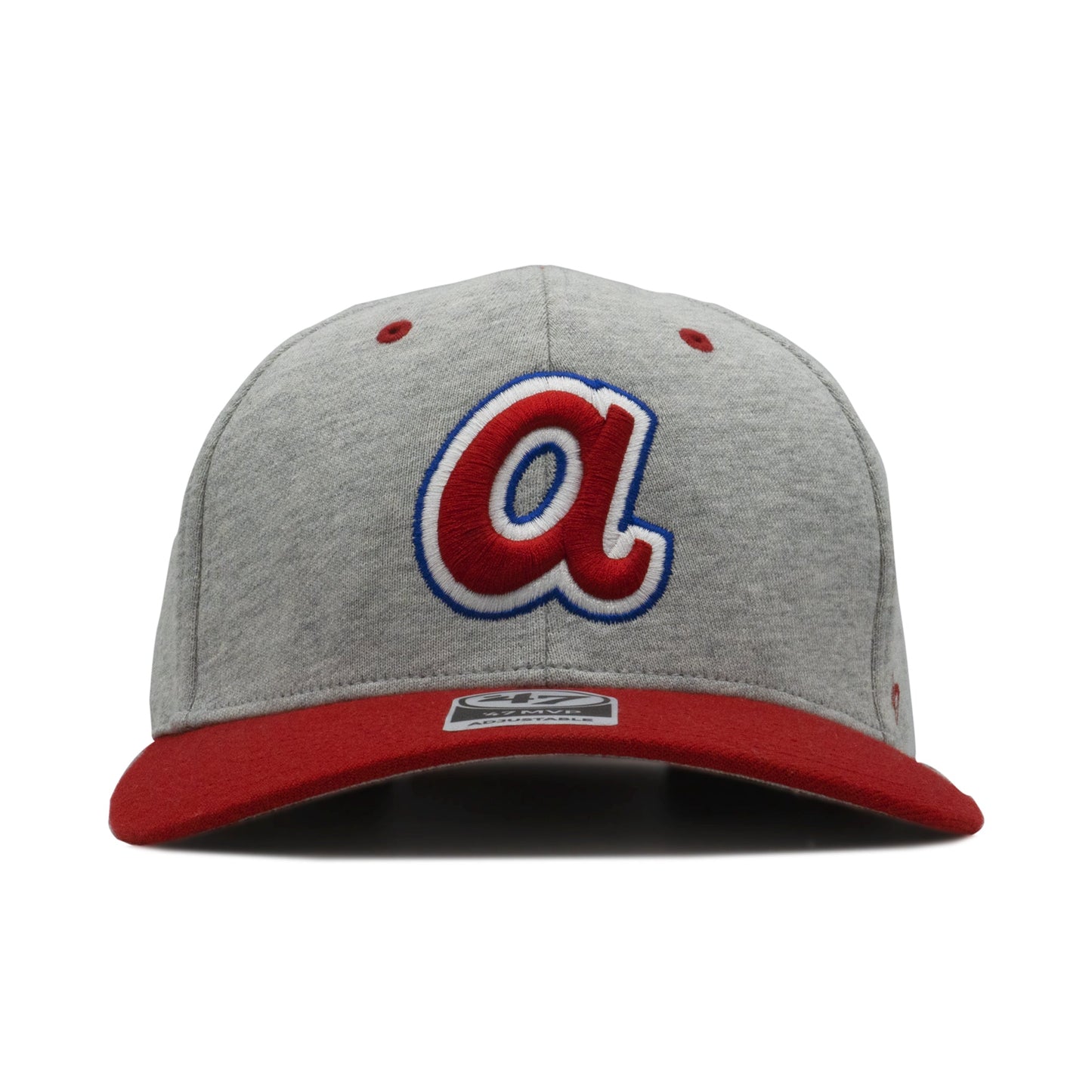 Men's 47 Brand Atlanta Braves Mvp Strapback - Grey/Red