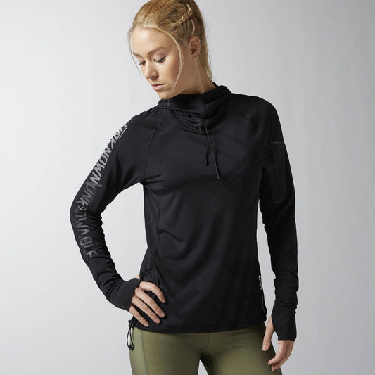 Reebok Women's Crossfit Jacquard Longsleeve Hoodie