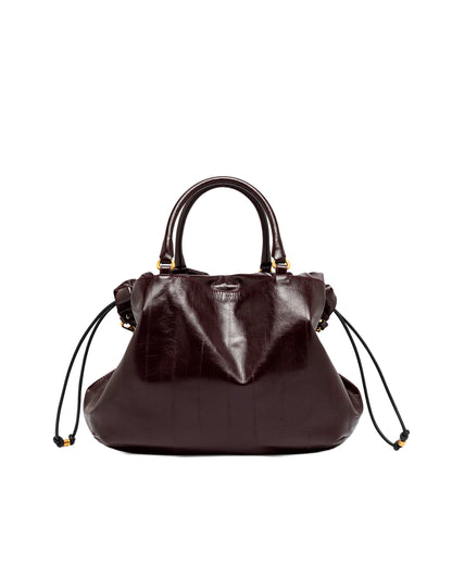 Leather Handbag Morgana Antique Ruby