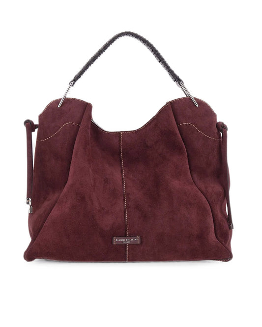 Handbag Era Amarone Burgundy Suede