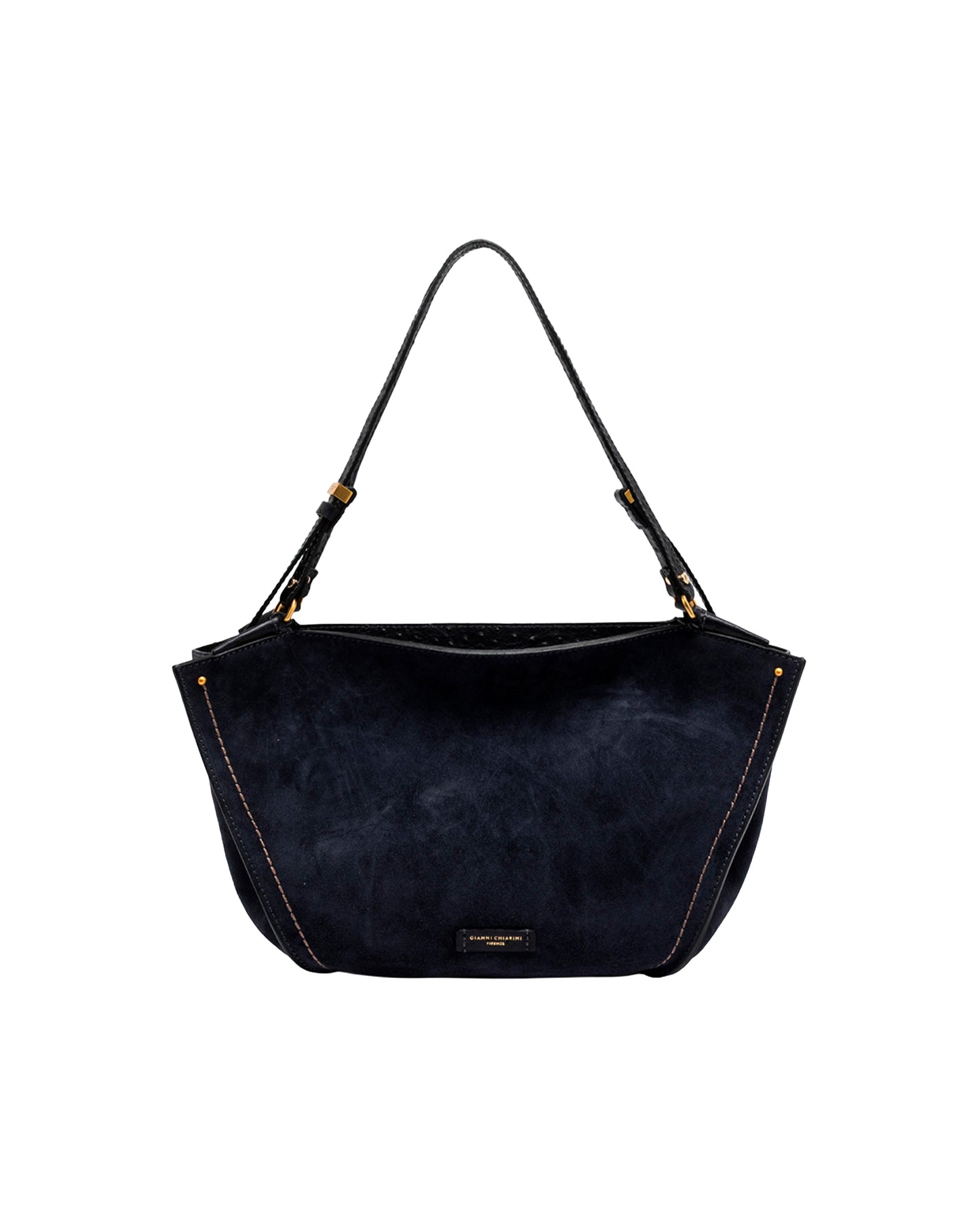 Handbag Bloom Suede Midnight Blue