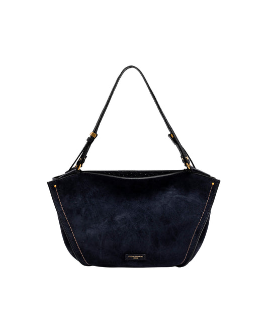 Handbag Bloom Suede Midnight Blue