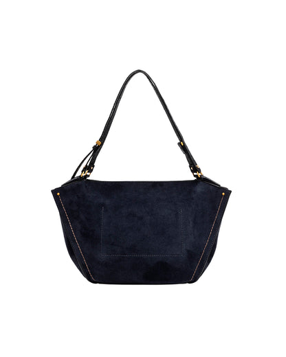 Handbag Bloom Suede Midnight Blue