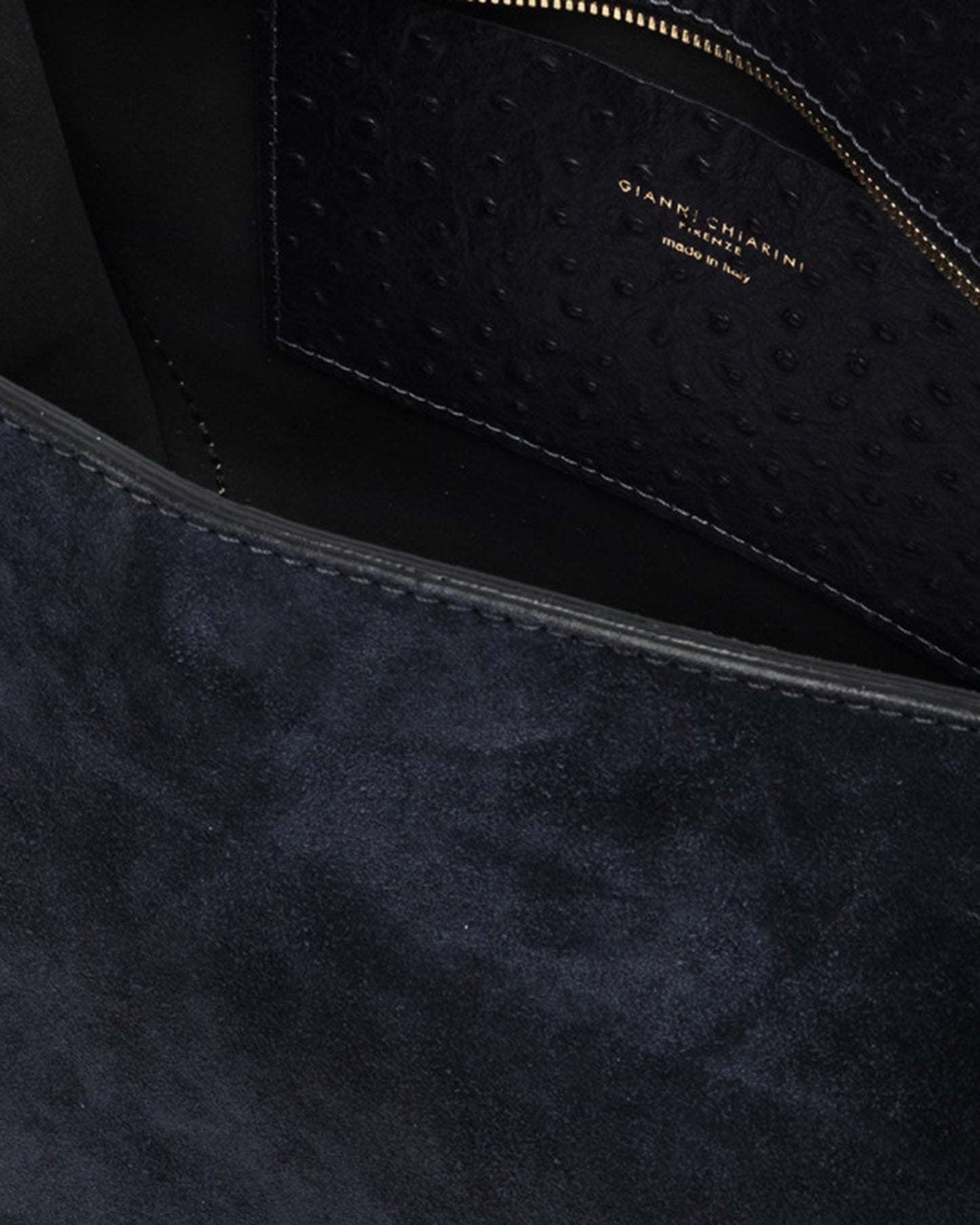 Handbag Bloom Suede Midnight Blue