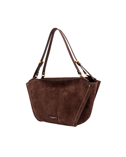 Handbag Bloom Suede Mocha