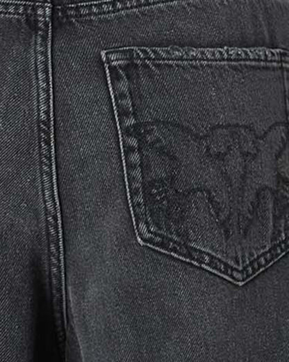 Jeans Balloon-Fit Dark Black