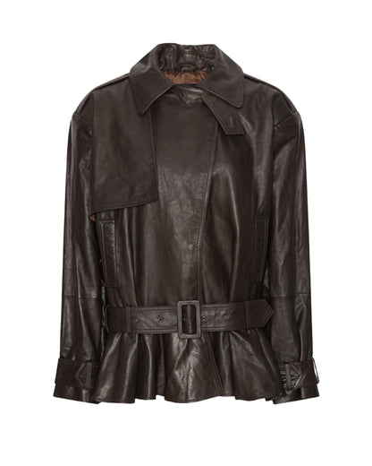Leather Biker Jacket Mole