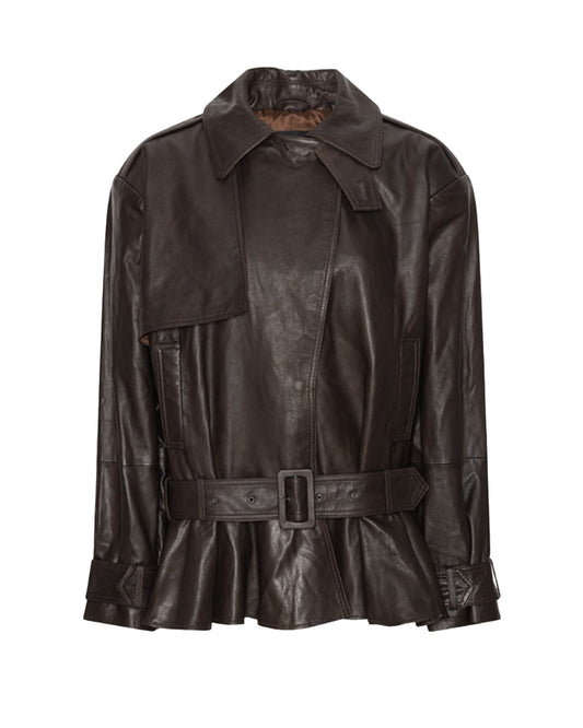 Leather Biker Jacket Mole
