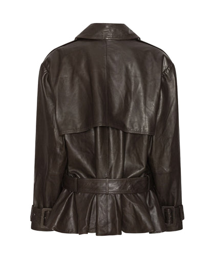 Leather Biker Jacket Mole