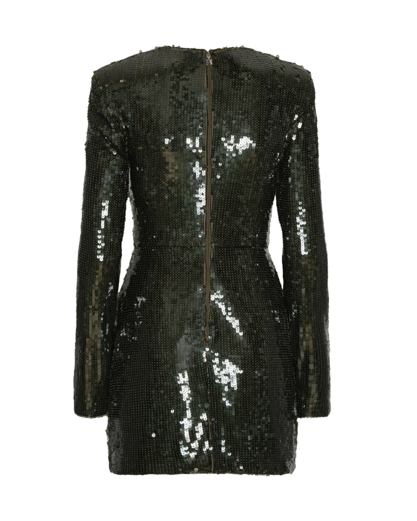 Mini Dress Sequinned Black Olive