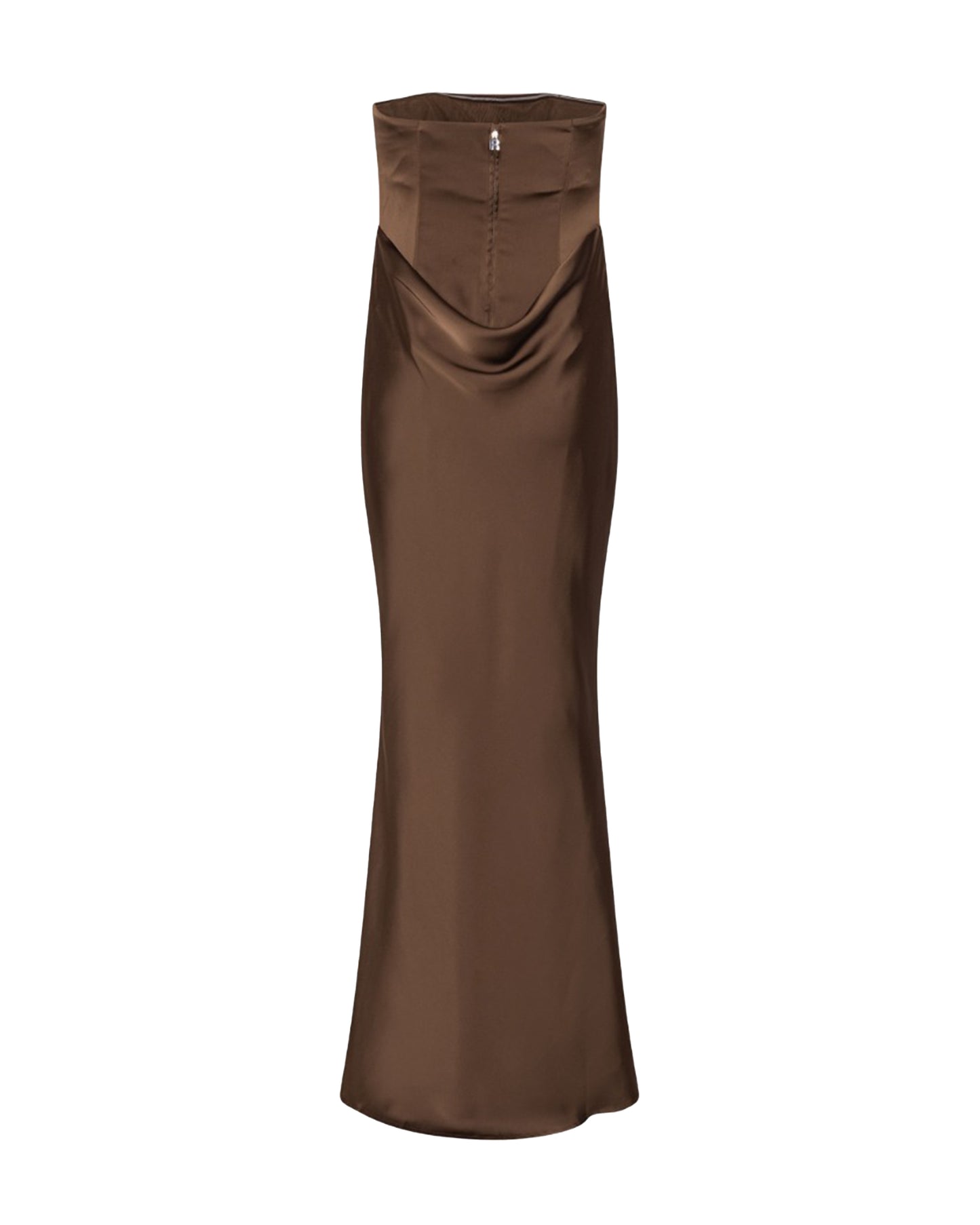 Long Corsage Dress Chicory Coffee