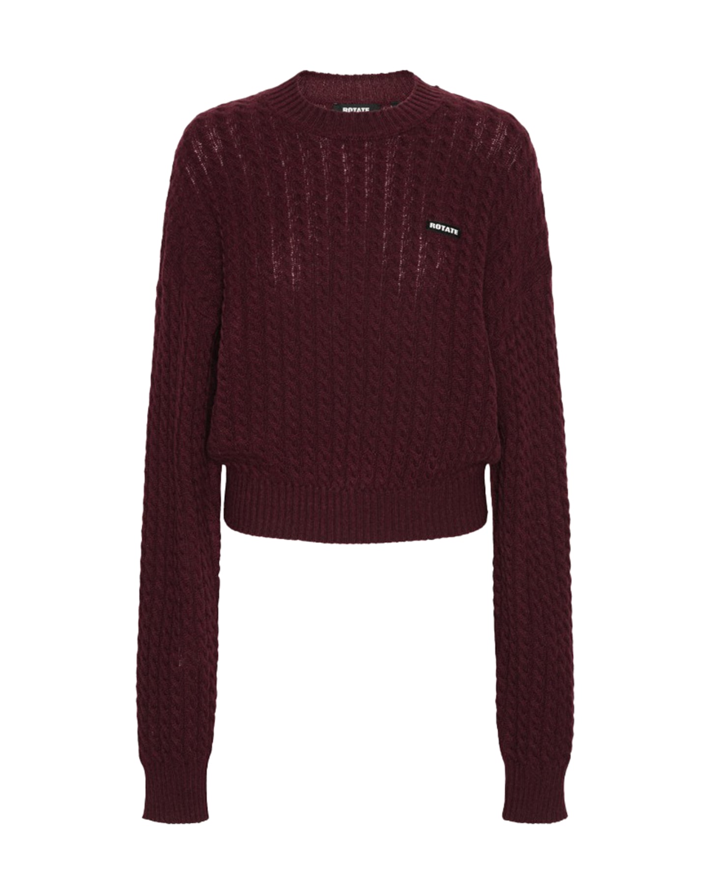 Cable Crewneck Sweater Decadent Chocolate
