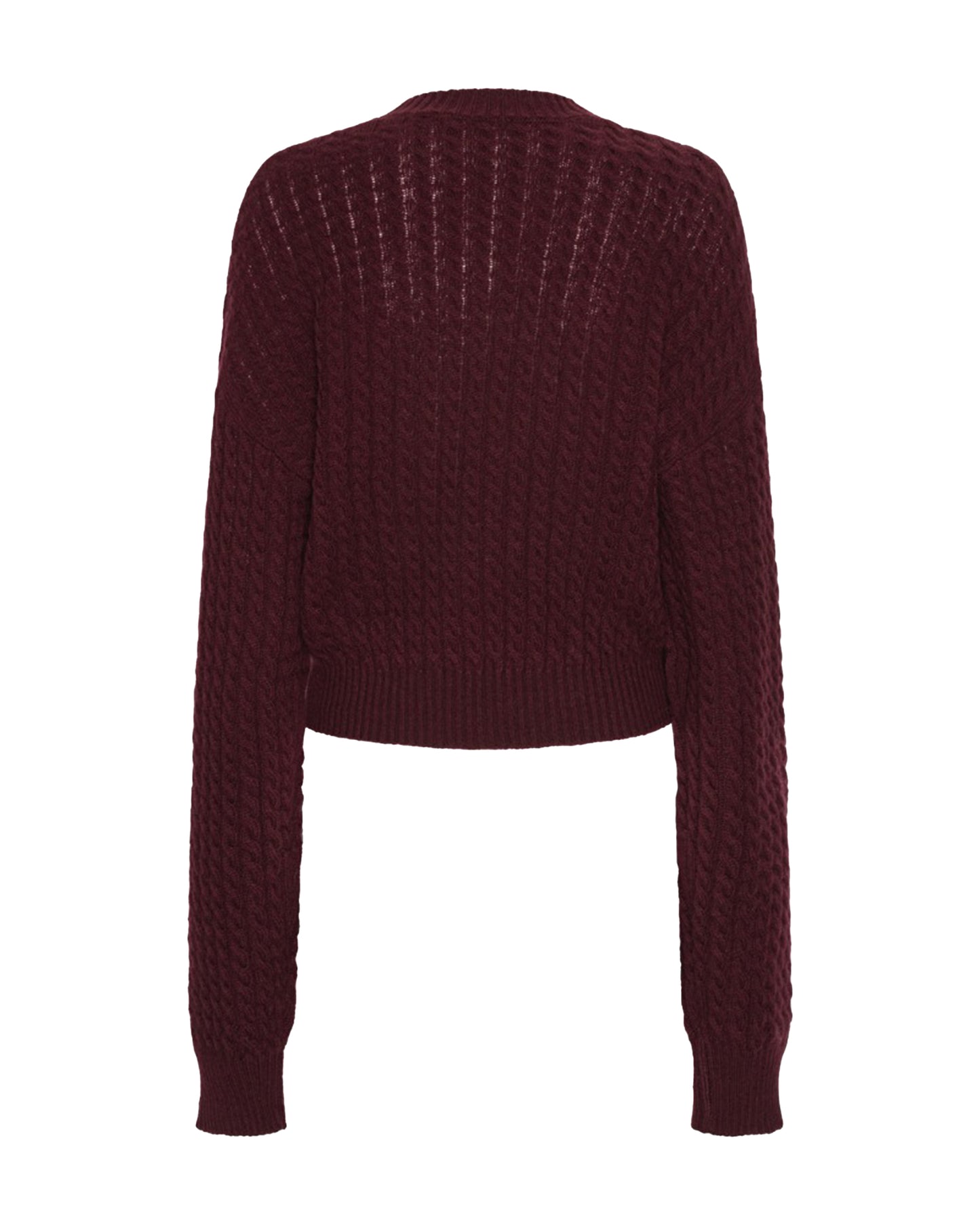 Cable Crewneck Sweater Decadent Chocolate