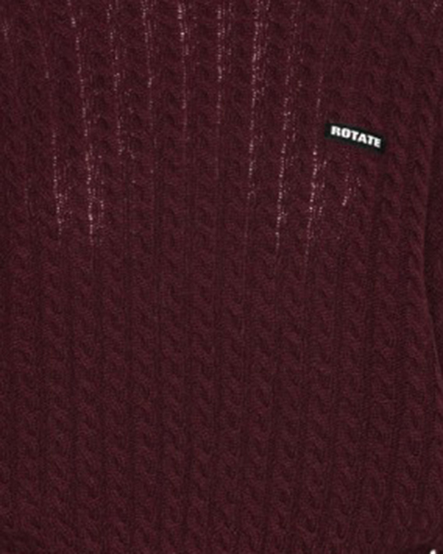 Cable Crewneck Sweater Decadent Chocolate