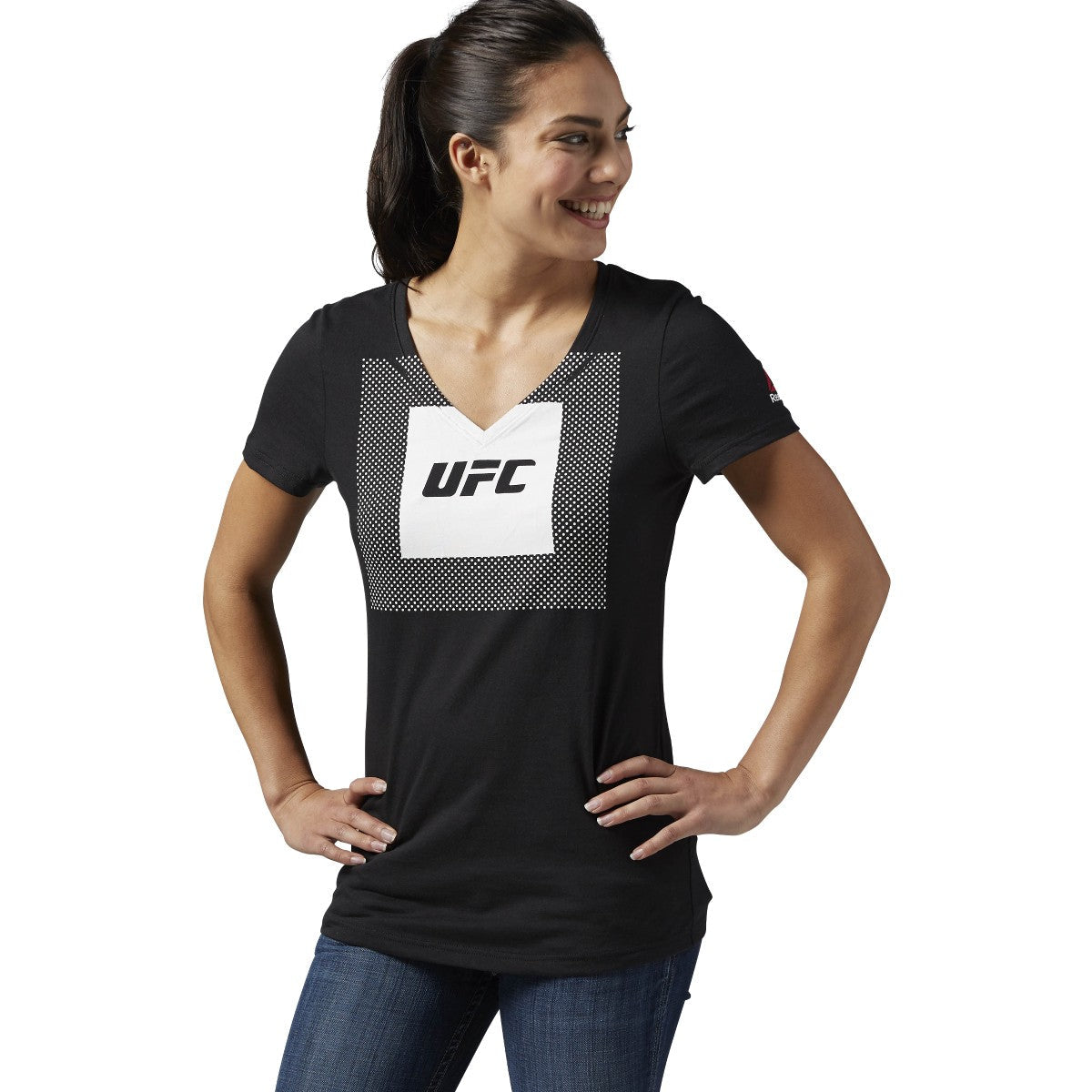Women's Reebok Ufc Tri-Blend V Neck Tee