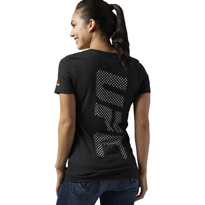 Reebok Women's UFC Tri-Blend V Neck Tee T-Shirts