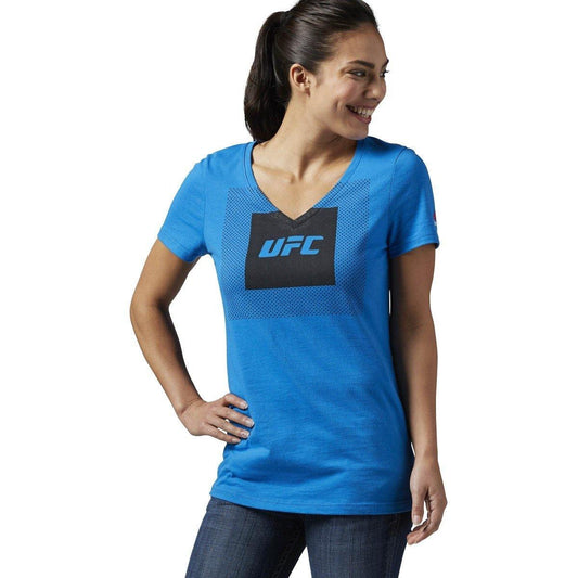 Reebok Women's Ufan UFC Tri-Blend V Neck