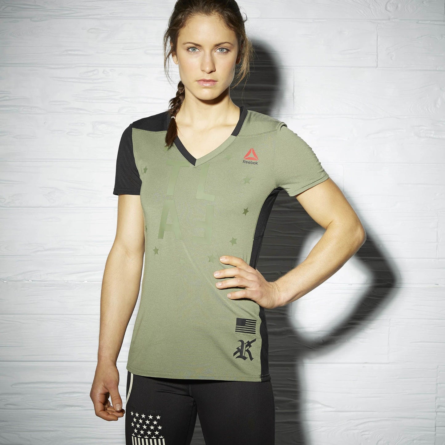 Reebok Women's Train Like A Fighter Mma V-Neck Tee