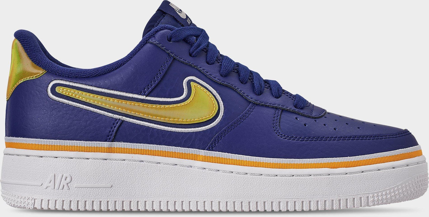 Nike Men's Air Force 1 Low Sport 'Nba Deep Royal University Gold' - AJ7748-400
