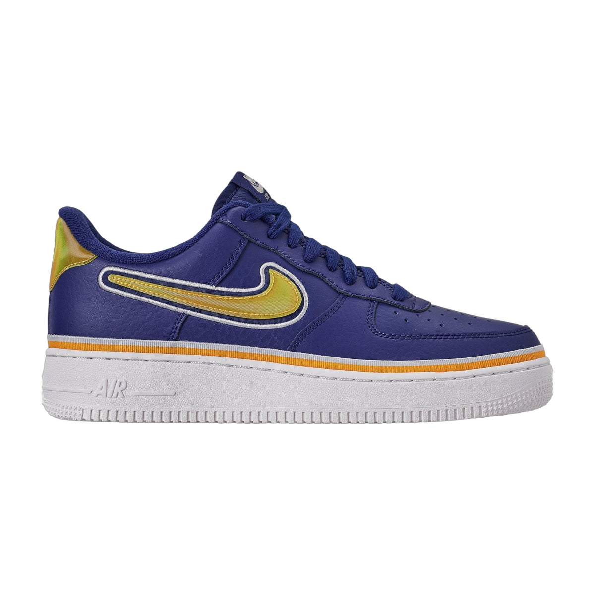 Nike Men's Air Force 1 Low Sport 'Nba Deep Royal University Gold' - AJ7748-400