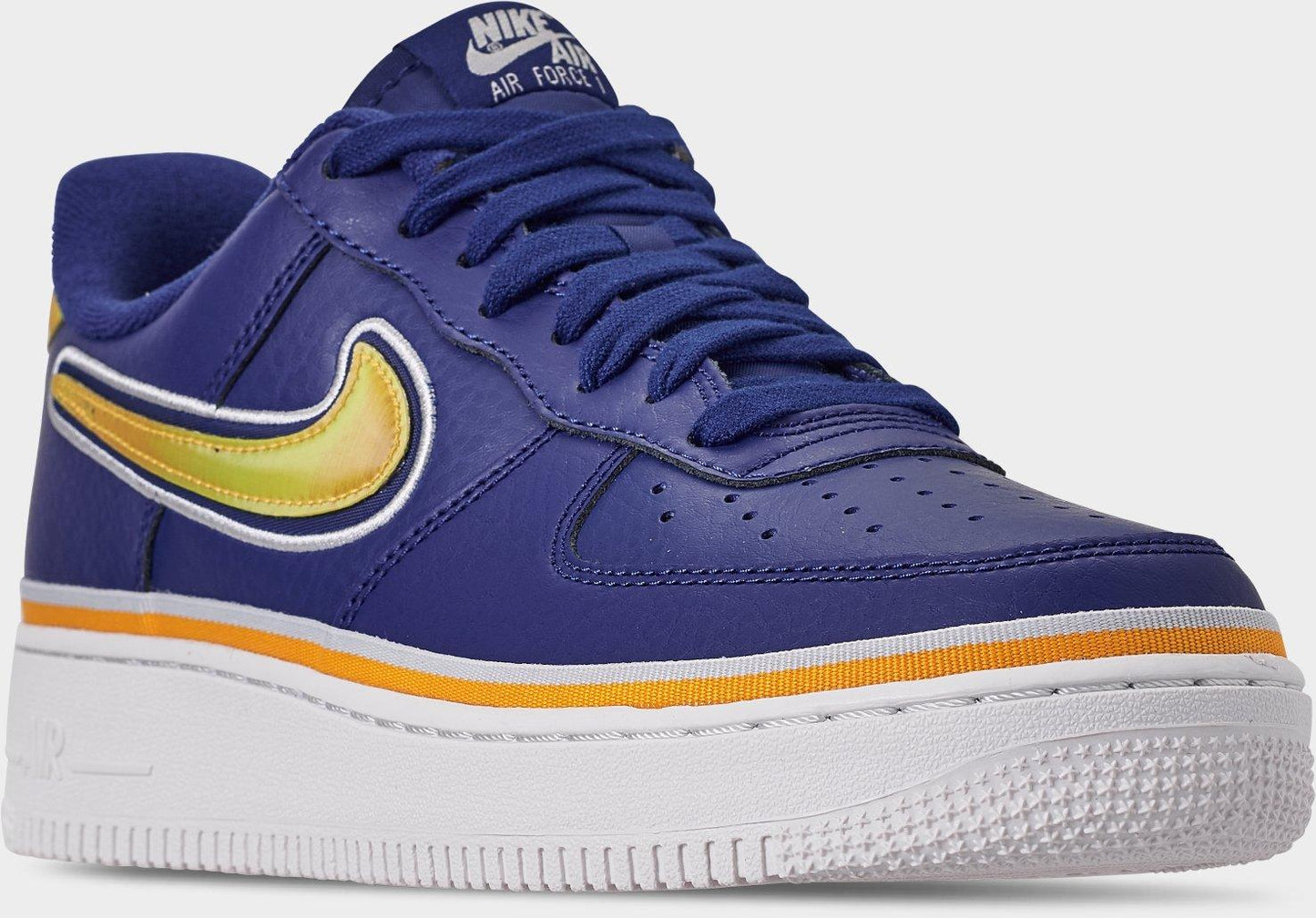 Nike Men's Air Force 1 Low Sport 'Nba Deep Royal University Gold' - AJ7748-400