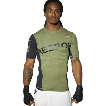 Reebok Men's Train Like A Fighter Short Sleeve Compression Top