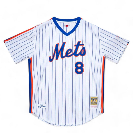 Men's Mitchell & Ness MLB Home Jersey Mets 1986 Gary Carter