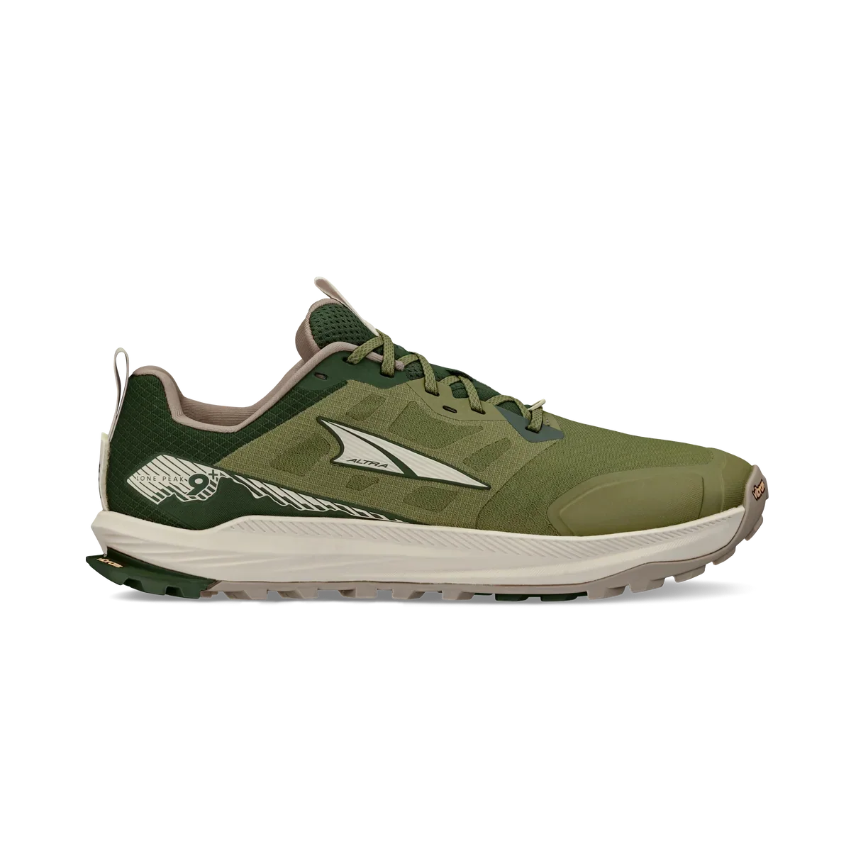 Altra Lone Peak 9+ Men's Trail Running Shoes — Green
