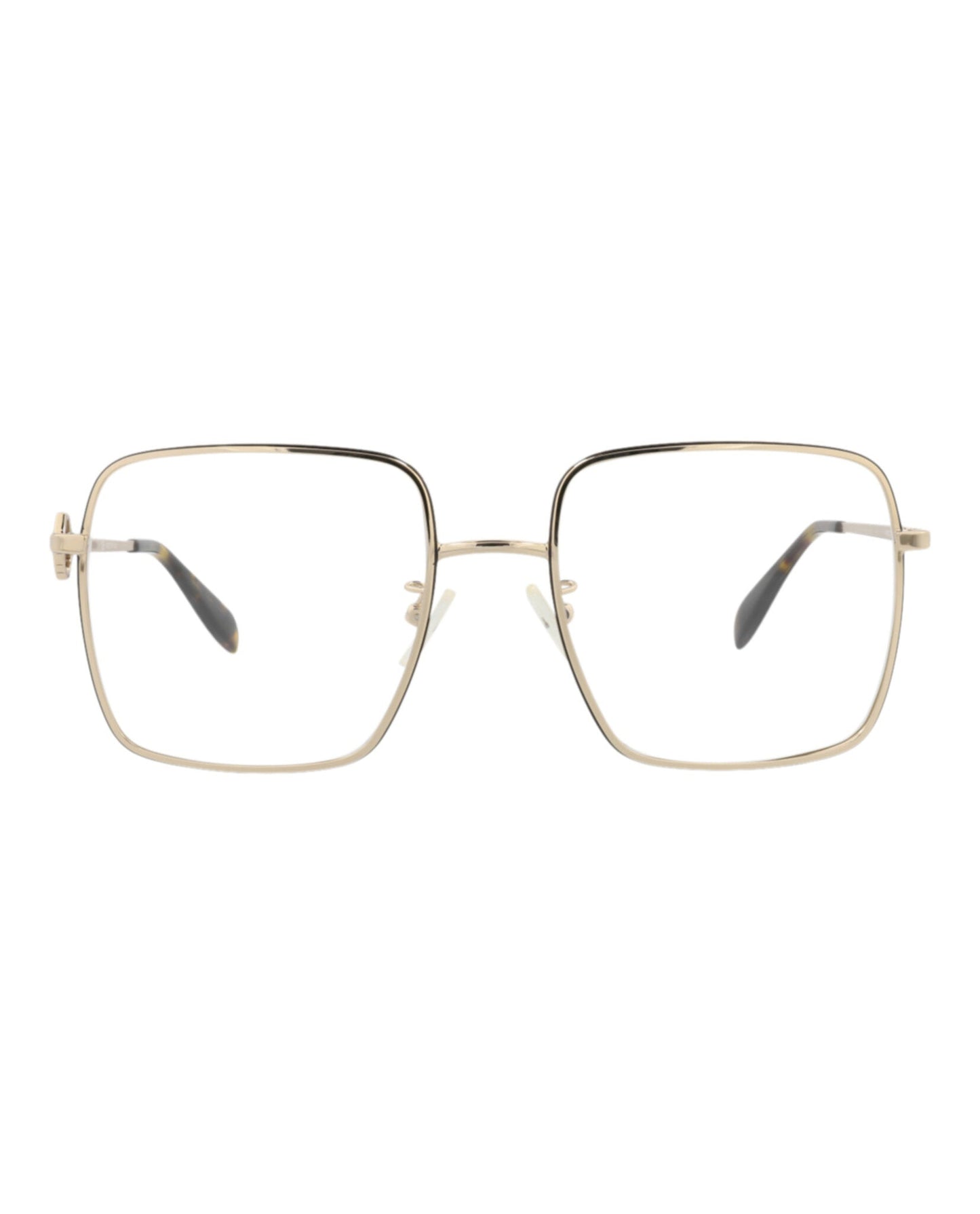 Alexander McQueen Square-Frame Metal Optical Frames