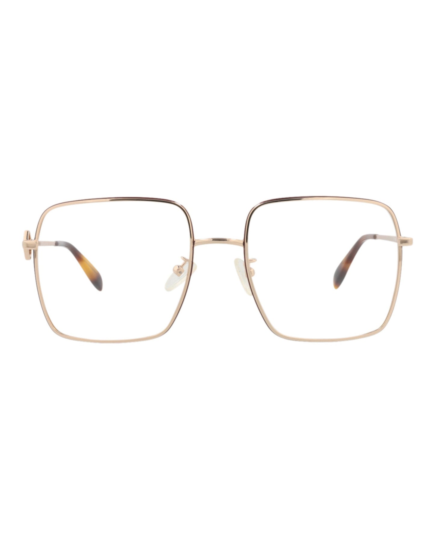 Alexander McQueen Square-Frame Metal Optical Frames