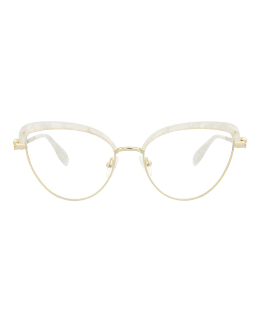 Alexander McQueen Cat Eye-Frame Metal Optical Frames