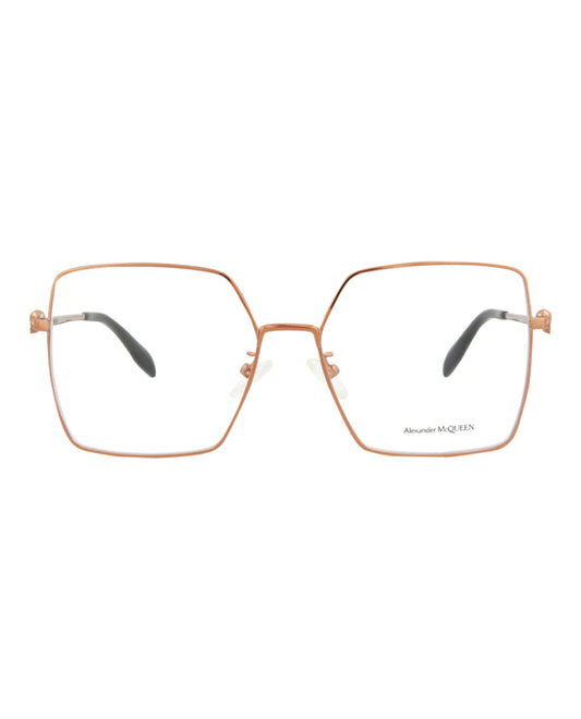 Alexander McQueen Square-Frame Metal Optical Frames