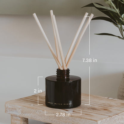 Hello Fall Amber Tinted Glass Jar Reed Diffuser