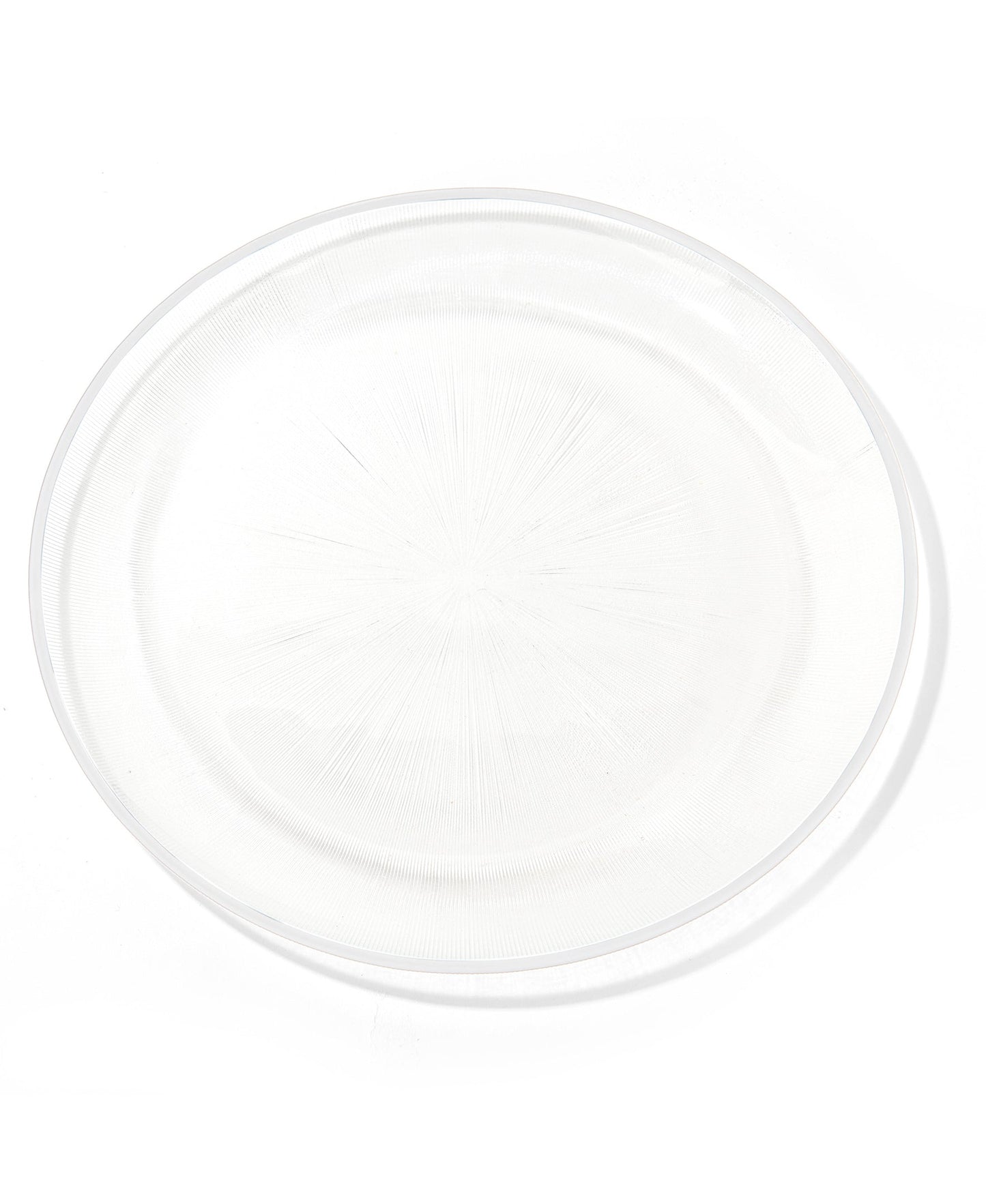Jay Companies Elite Glass Charger Plates With White Rim 6-Piece Set 13"D