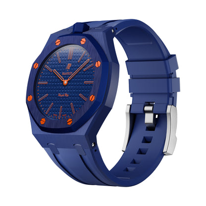 AP x Swatch Royal Pop Performance Band – Ocean Navy – Vertical Crown Edition | Waloo Watch Bands