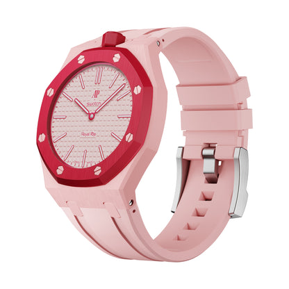 AP x Swatch Royal Pop Performance Band – Rosé Pink – Vertical Crown Edition | Waloo Watch Bands