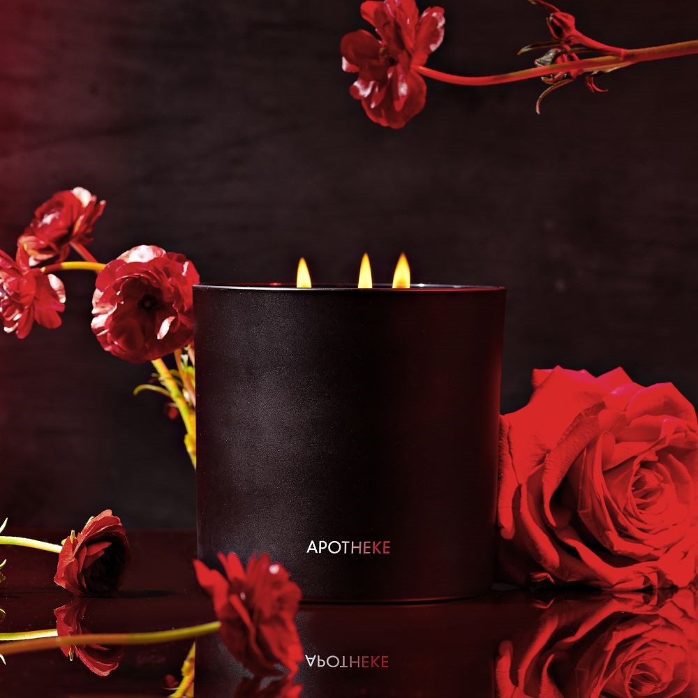 APOTHEKE Charcoal Rouge 3-Wick Candle