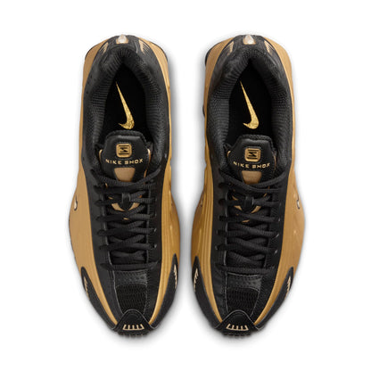 Nike Women's Shox R4 'Black Metallic Gold' Sneakers