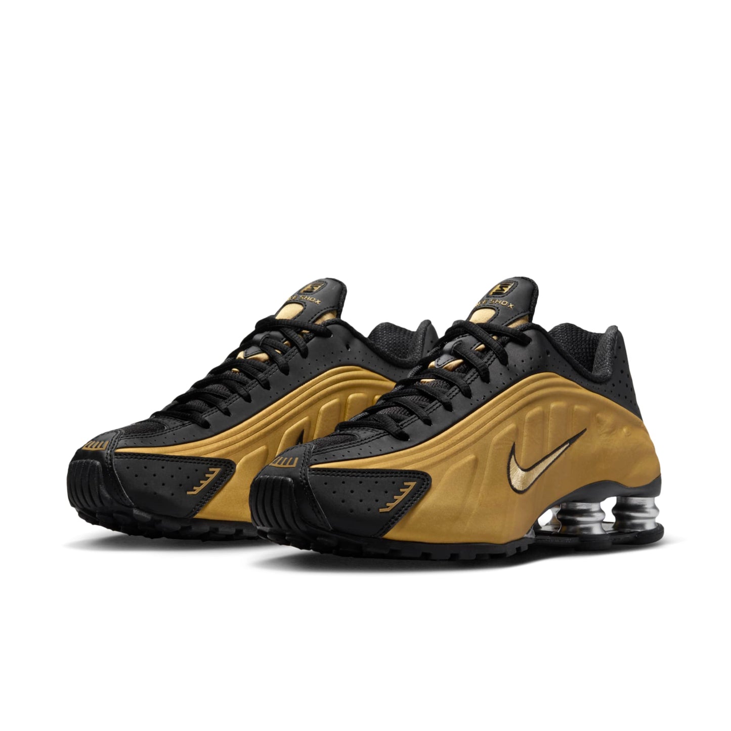 Nike Women's Shox R4 'Black Metallic Gold' Sneakers