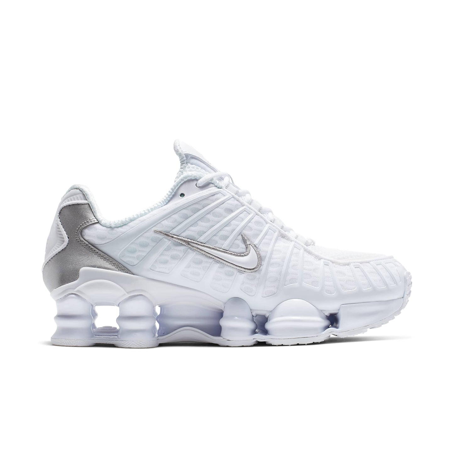 Nike Women's Shox Tl 'White Metallic Silver Max Orange' Sneakers