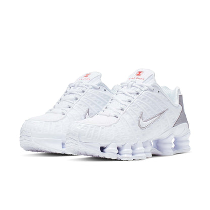 Nike Women's Shox Tl 'White Metallic Silver Max Orange' Sneakers