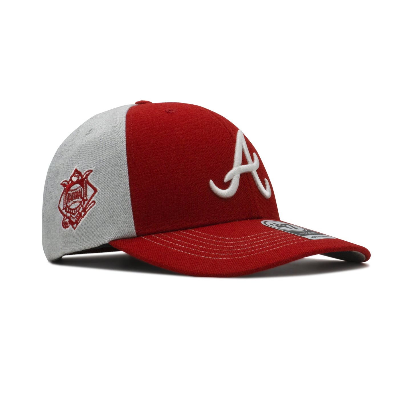 Men's 47 Brand Atlanta Braves Mvp Strapback - Red/Grey