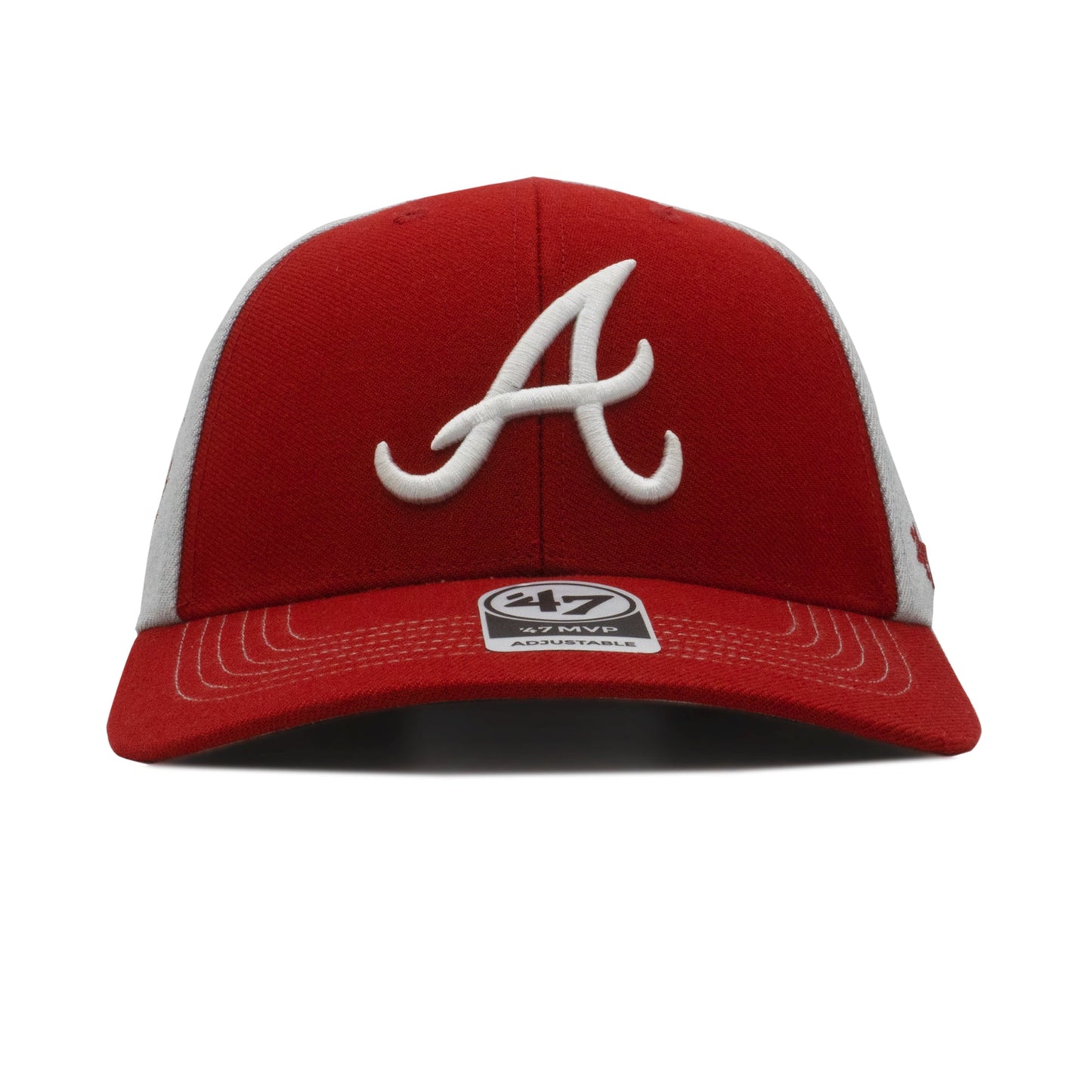 Men's 47 Brand Atlanta Braves Mvp Strapback - Red/Grey