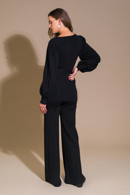 Smile When Your Sad With Sweater Top and Pant Set
