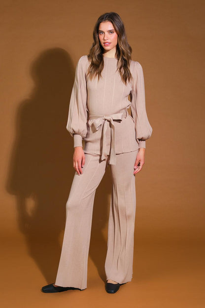 Smile When Your Sad With Sweater Top and Pant Set