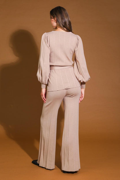 Smile When Your Sad With Sweater Top and Pant Set