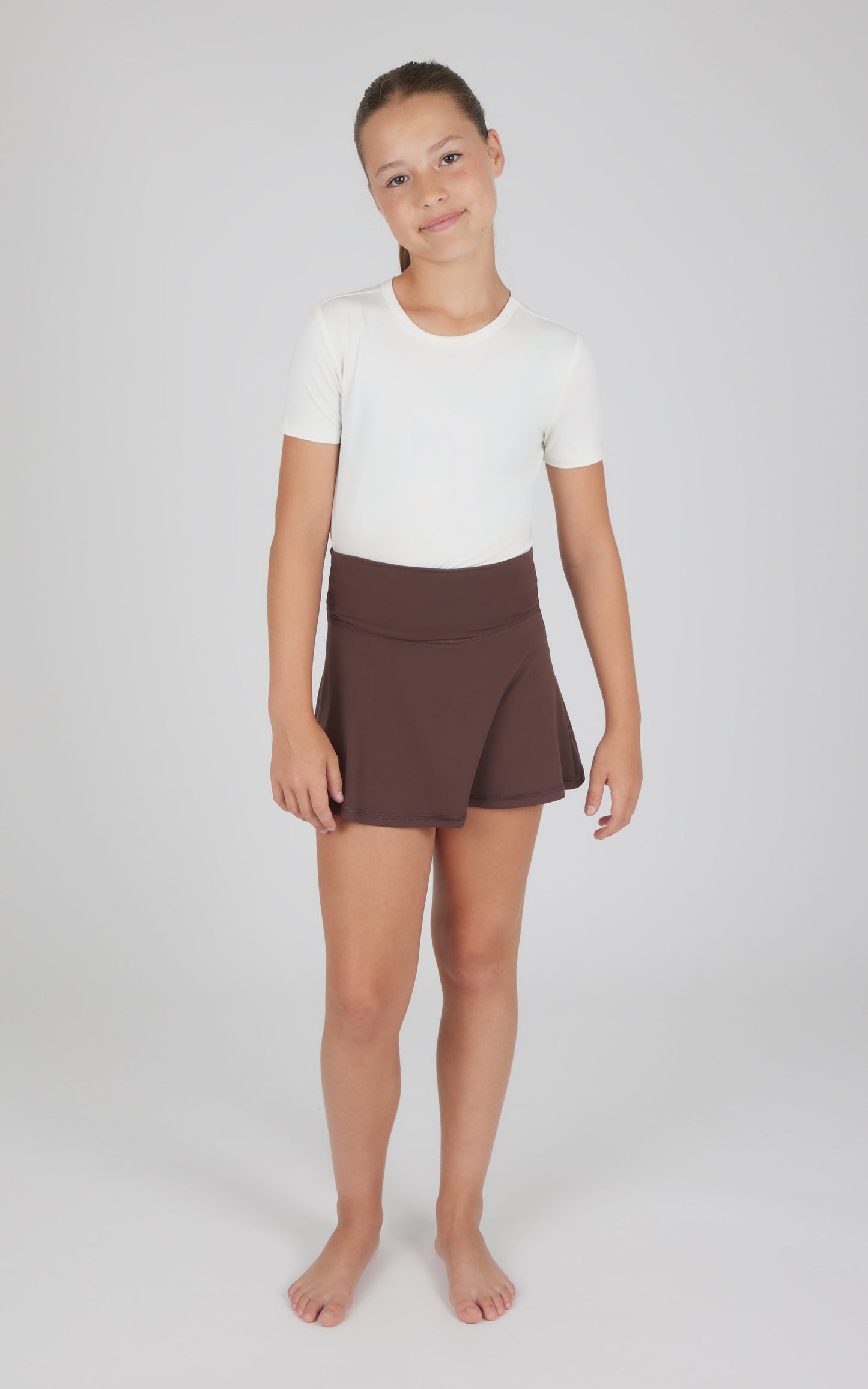 Girls 2 PK Lux Fold Over Skort