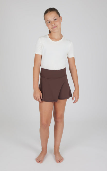 Girls 2 PK Lux Fold Over Skort